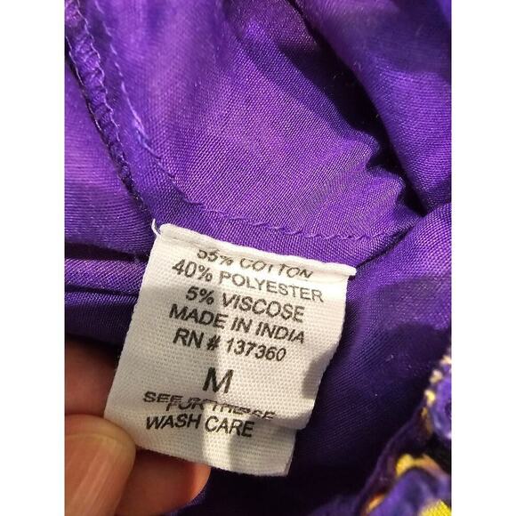 Live4truth Cotton blend purple geometric maxi. Sz Medium - Picture 5 of 5